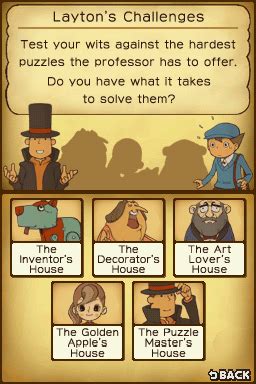 Professor Layton and the Curious Village/Layton's Challenges.